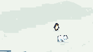 A close crop of snowy rock and wildlife beside Glacier Pavilion.