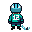 Alternate skater from behind with a white block number 12