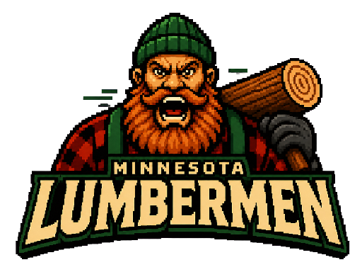 Minnesota Lumbermen club banner with its crest and name