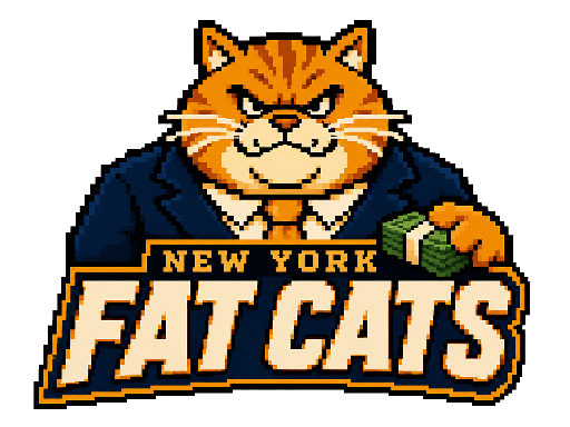 New York Fat Cats club banner with its crest and name