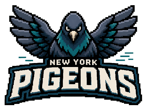 New York Pigeons club banner with its crest and name