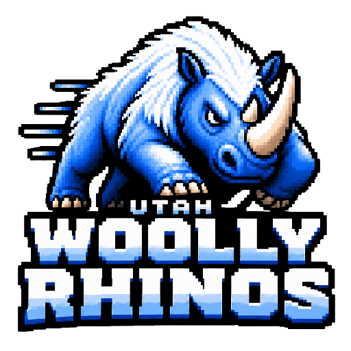 Utah Woolly Rhinos club banner with its crest and name