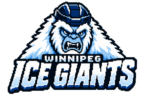 Winnipeg Ice Giants club banner with its crest and name